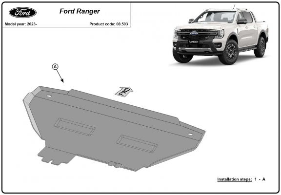 Steel radiator guard for Ford Ranger