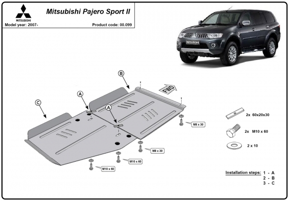 Steel gearbox and  for  Mitsubishi Shogun Sport 2