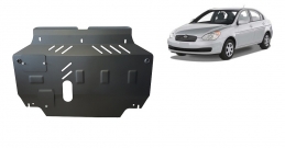 Steel sump guard for Hyundai Accent