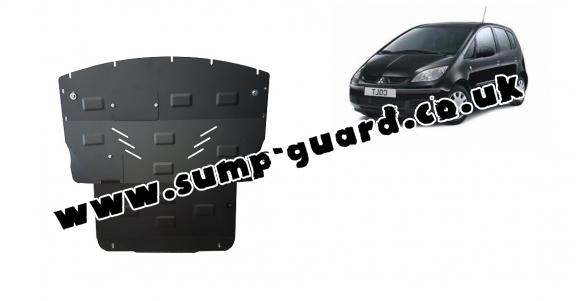 Steel sump guard for Mitsubishi Colt