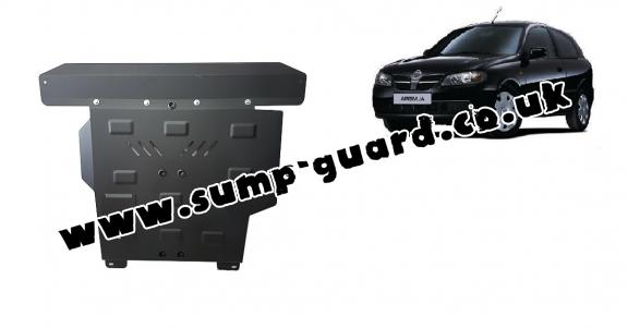 Steel sump guard for Nissan Almera Tino