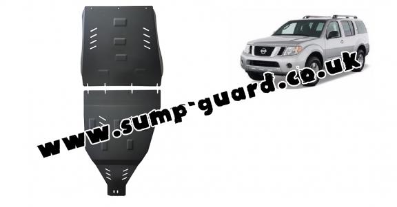 Steel gearbox and differential guard for Nissan Pathfinder