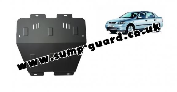 Steel sump guard for Vauxhall Astra G