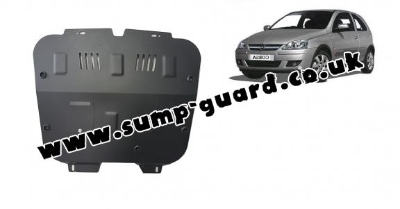 Steel sump guard for Vauxhall Corsa C