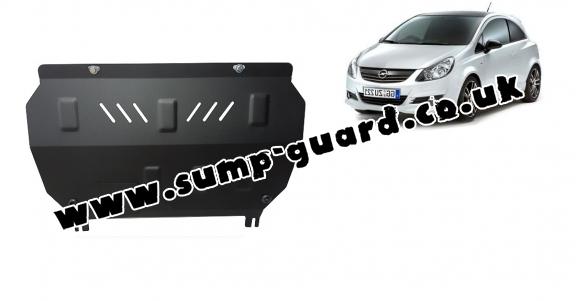 Steel sump guard for Vauxhall Corsa D