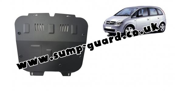 Steel sump guard for Vauxhall Meriva