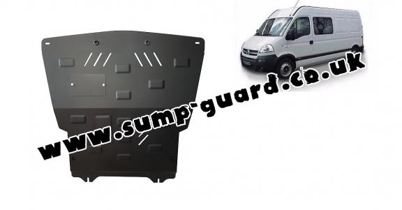 Steel sump guard for Vauxhall Movano