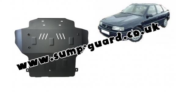 Steel sump guard for Vauxhall Vectra A