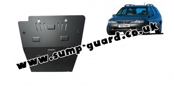 Steel sump guard for Vauxhall Vectra B