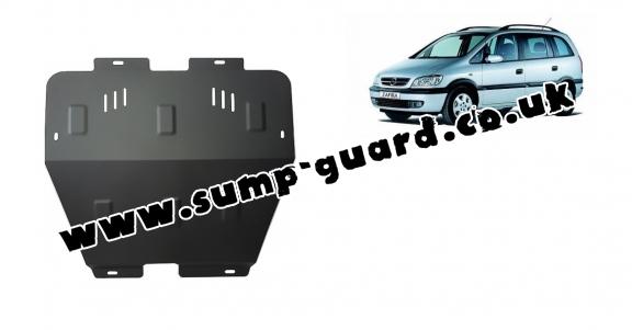 Steel sump guard for Vauxhall Zafira