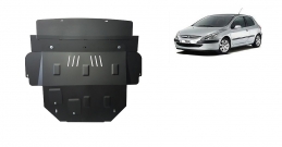 Steel sump guard for Peugeot 307