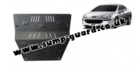 Steel sump guard for Peugeot 407