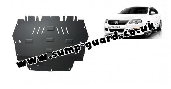 Steel sump guard for VW Passat B6