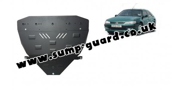 Steel sump guard for the protection of the engine and the gearbox for Peugeot 406