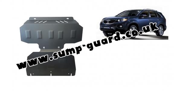 Steel sump guard for the protection of the engine and the radiator for Kia Sorento