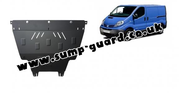 Steel sump guard for Nissan Primastar