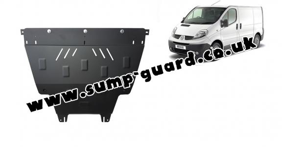 Steel sump guard for Renault Trafic