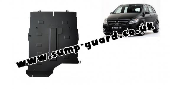 Steel sump guard for the protection of the engine and gearbox for Mercedes B-Class