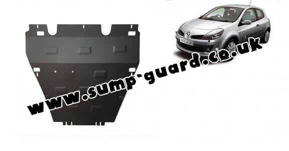 Steel sump guard for the protection of the engine and the gearbox for Renault Clio 3