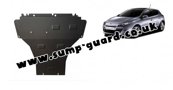 Steel sump guard for the protection of the engine and the gearbox for Renault Megane 3