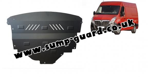 Steel sump guard for Vauxhall Movano