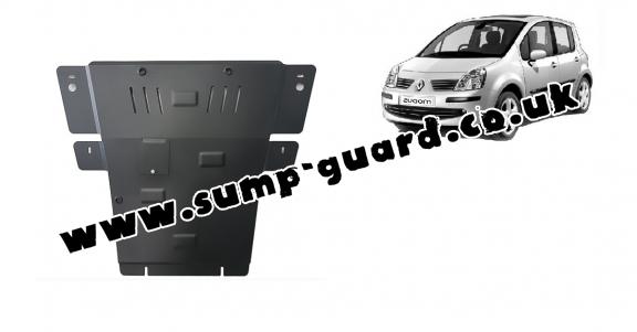 Steel sump guard for Renault Modus