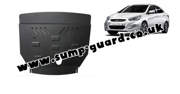 Steel sump guard for Hyundai Solaris