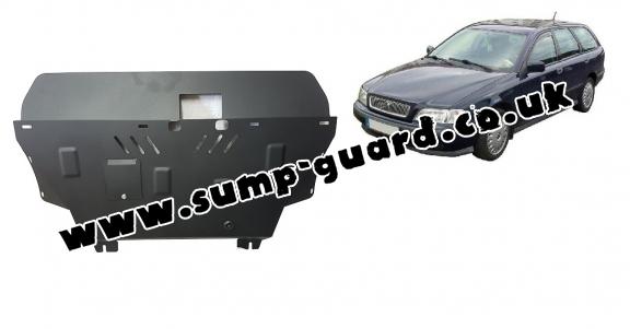 Steel sump guard for Volvo V40