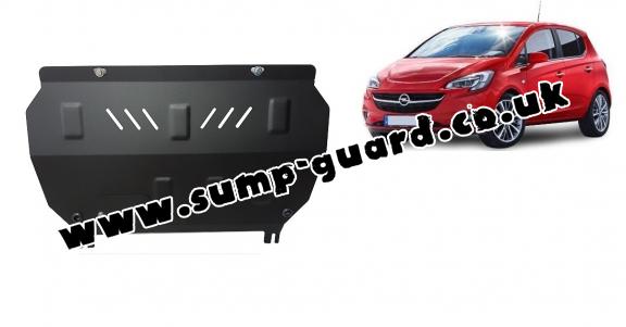 Steel sump guard for Vauxhall Corsa E