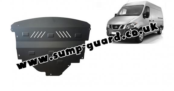 Steel sump guard for Nissan Interstar