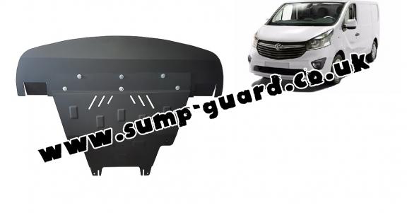 Steel sump guard for Vauxhall Vivaro