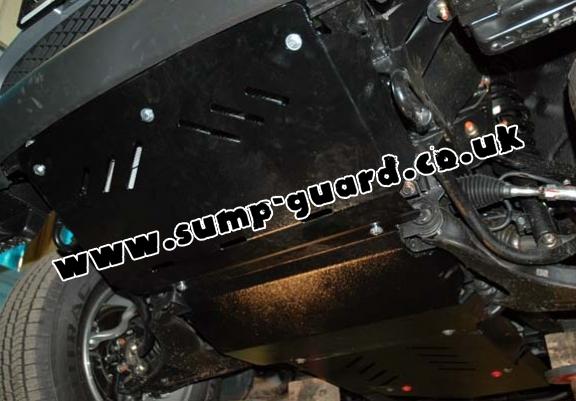 Steel sump guard for the protection of the engine and the radiator for Mitsubishi L 200