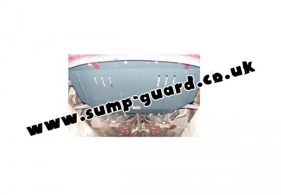 Steel sump guard for Peugeot 206