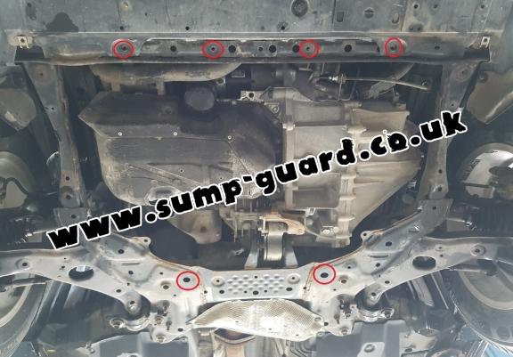 Steel sump guard for Mazda Axela