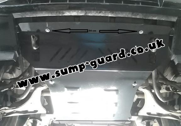 Steel sump guard for the protection of the engine and the radiator for Mitsubishi Shogun 4 (V80, V90)