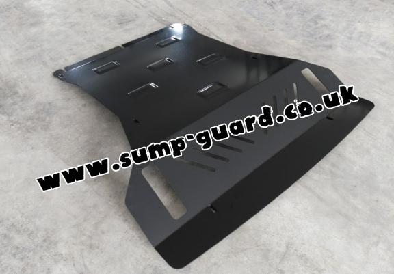 Steel sump guard for the protection of the engine and the radiator for Mitsubishi Shogun 4 (V80, V90)