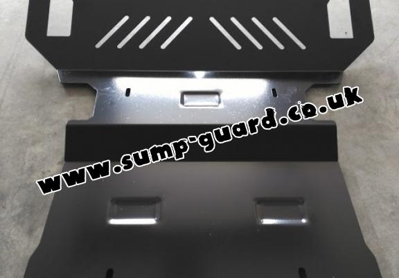 Steel sump guard for the protection of the engine and the radiator for Mitsubishi Shogun 3 (V60, V70)