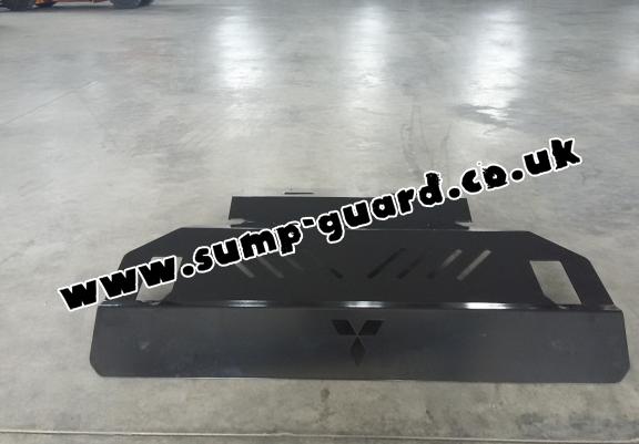 Steel sump guard for the protection of the engine and the radiator for Mitsubishi Shogun 3 (V60, V70)