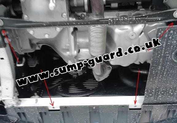 Steel sump guard for Vauxhall Corsa E