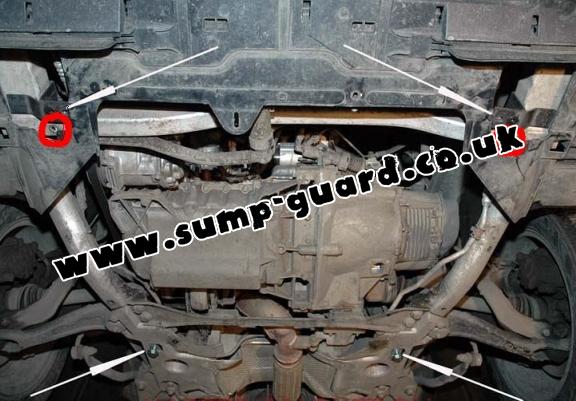 Steel sump guard for citroen C5