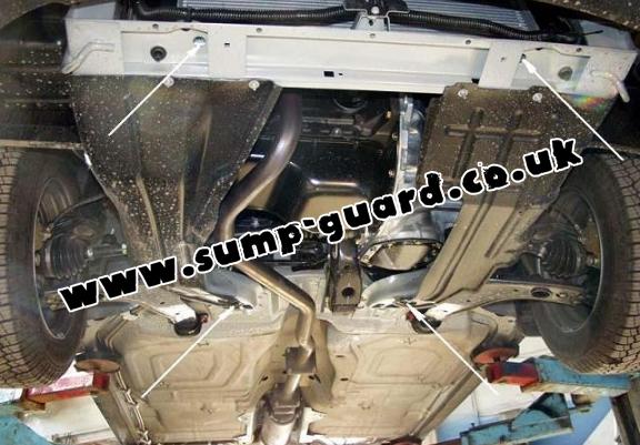 Steel sump guard for Daewoo Cielo