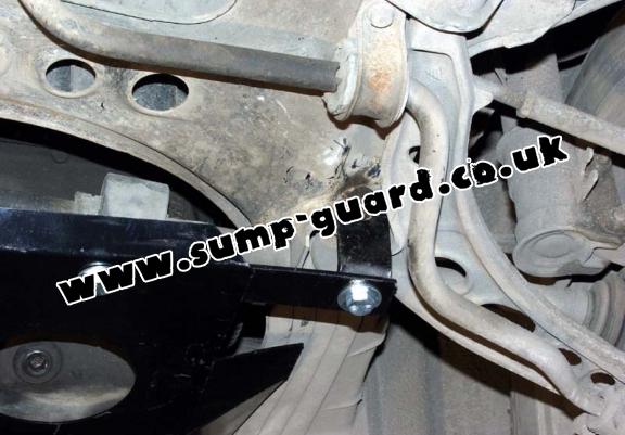 Steel sump guard for the protection of the engine, gearbox and differential for Fiat Palio