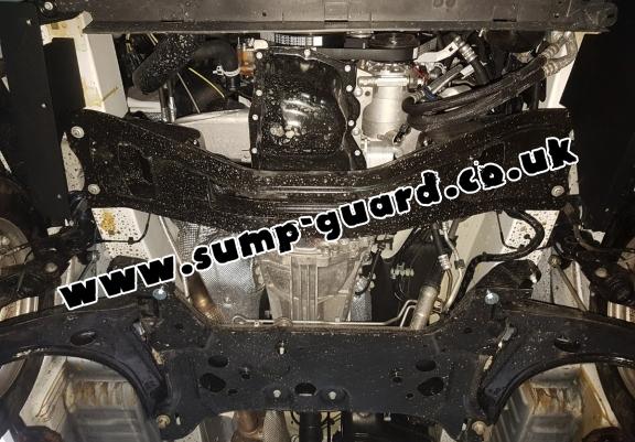 Steel sump guard for the protection of the engine and the gearbox for Ford Transit Custom