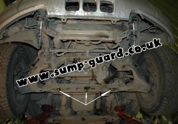 Steel sump guard for the protection of the engine and the radiator for Kia Sorento