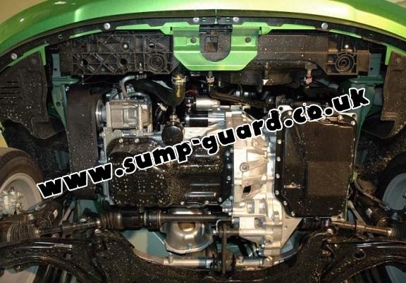 Steel sump guard for Mazda 2