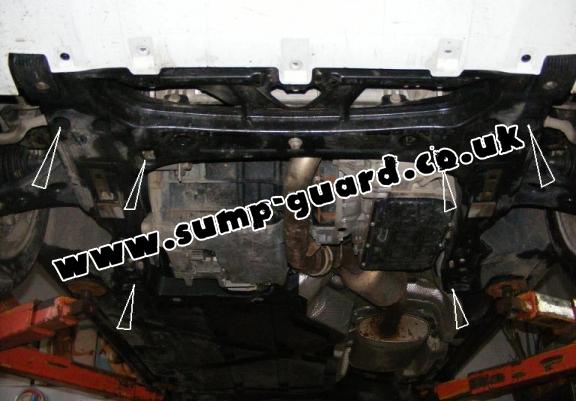 Steel sump guard for the protection of the engine, gearbox and differential for Mercedes A-Class