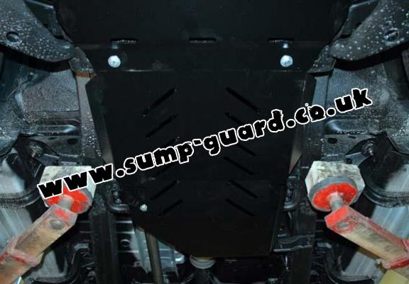 Steel sump guard for the protection of the engine and the radiator for Mitsubishi Shogun Sport 2