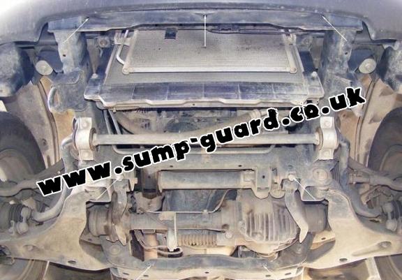Steel sump guard for the protection of the engine and the radiator for Mitsubishi L 200