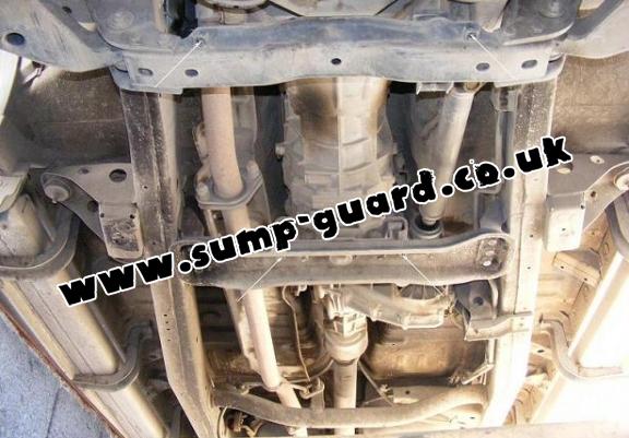 Steel sump guard for the protection of the engine and the radiator for Mitsubishi Shogun Sport 2