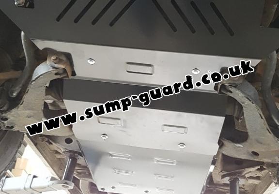 Steel sump guard for the protection of the engine and the radiator for Mitsubishi Shogun 3 (V60, V70)